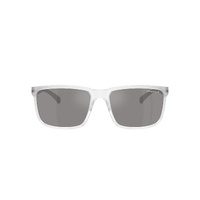 Arnette Stripe AN4251 2761Z3-58 Matte Crystal / Grey Silver Mirror Polarised Lenses