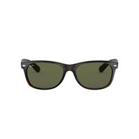 Ray-Ban RB2132 902-52 New Wayfarer Matte Tortoise / Green Classic G-15 Lenses