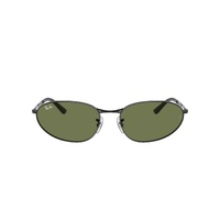 Ray-Ban RB3734 002/B1-56 Polished Black / Dark Green Lenses