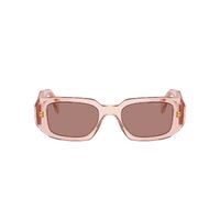 Prada PR17WS 19Q10D-49 Transparent Peach / Light Brown Lenses