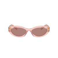 Prada PR26ZS 19Q10D-55 Transparent Peach / Light Brown Lenses