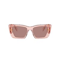 Prada PR08YS 19Q10D-51 Transparent Peach / Light Brown Lenses