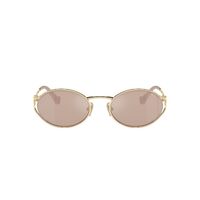 Miu Miu MU52YS ZVN20F-54 Pale Gold / Pink Gold Mirror Lenses