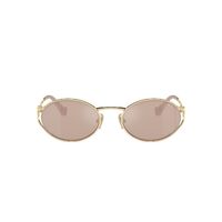 Miu Miu MU52YS ZVN20F-54 Pale Gold / Pink Gold Mirror Lenses