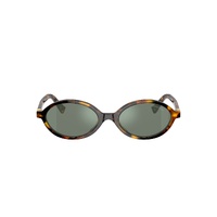 Miu Miu MU04ZS VAU04M-50 Honey Havana / Green Mirror Internal Silver Lenses
