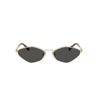 Miu Miu MU56ZS ZVN5S0-56 Pale Gold / Dark Grey Lenses