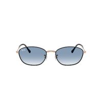 Ray-Ban RB3749 92723F-55 Black On Rose Gold / Clear Gradient Blue Lenses