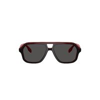 Burberry Kids JB4340 414987-50 Top Black On Red / Dark Grey Lenses