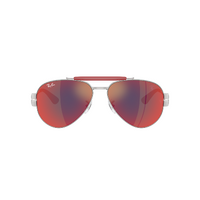 Ray-Ban RB3762M F1256P-58 Scuderia Ferrari Collection Silver / Dark Grey Blue Red Mirror Lenses