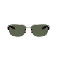 Ray-Ban RB3763M F03171-64 Scuderia Ferrari Collection Silver / Dark Green Lenses