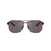 Prada Linea Rossa PSA53S DG008F-62 Black Rubber / Dark Grey Mirror Blue Red Lenses