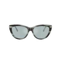 Tiffany & Co TF4253 84437C-55 Striped Black / Light Azure Silver Mirror Lenses