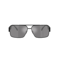 Versace VE2290 12616G-61 Matte Black / Dark Grey Silver Mirror Lenses