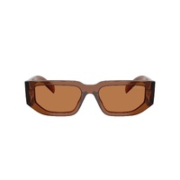 Prada PR09ZS 20H90Q-54 Transparent Dark Brown / Brown Lenses