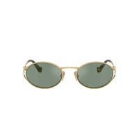 Miu Miu MU52YS 5AK04M-54 Gold / Green Mirror Internal Silver Lenses