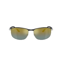 Ray-Ban RB3671CH 9144J0-60 Black On Silver / Gold Gradient Mirror Polarised Chromance Lenses