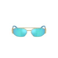 Versace Kids VK2003 100255-50 Gold / Light Green Blue Mirror Lenses