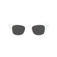 Ray-Ban RB4940B 686387-47 Wayfarer Puffer White w Strass / Dark Grey Lenses