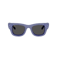 Ray-Ban RB4940BP 686787-47 Wayfarer Puffer Blue w Strass Pave / Dark Grey Lenses