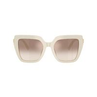 Dolce & Gabbana DG4538 331294-54 Cream / Clear Brown w Silver Mirror Lenses