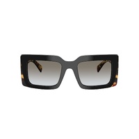 Prada PRD01S 0CD80L-52 Black w Medium Tortoise / Grey Gradient Lenses