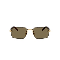 Prada PRD55S 5AK90F-55 Gold / Light Brown Lenses