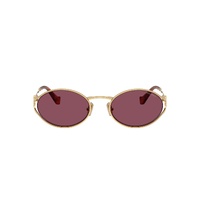 Miu Miu MU52YS 5AK20Y-54 Gold / Dark Violet Lenses