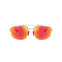 Ray-Ban RB3789M F0071D-58 Scuderia Ferrari Collection Silver / Grey Red Mirror Lenses