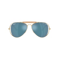Ray-Ban The Outdoorsman By Dolce & Gabbana RB3029M 001/55-58 Arista Gold / Dark Blue Mirror Lenses