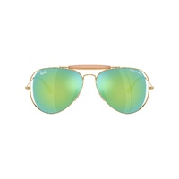 Ray-Ban The Outdoorsman By Dolce & Gabbana RB3029M 001/8N-58 Arista Gold / Green Mirror Lenses