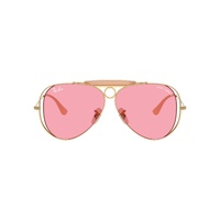 Ray-Ban The Shooter By Dolce & Gabbana RB3138M 001/84-54 Arista Gold / Pink Lenses