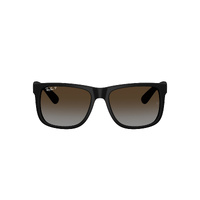 Ray-Ban RB4165 622/T5-55 Justin Rubber Black / Light Grey Brown Gradient Polarised Lenses