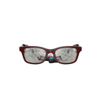Ray-Ban Junior RJ9086S 7232AI-46 Dark Red / Grey Tampo Triangles Silver Lenses