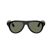 Ray-Ban x Meta (Gen 3) Aviator RW4016 601/9A-54 Shiny Black / G15 Green Polarised Lenses