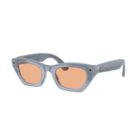 Ray-Ban x Meta (Gen 3) Zena RW4015 691410-49 Milky Grey Lilac / Copper Transition Photochromic Lenses