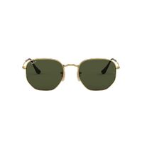 Ray-Ban RB3548N 001/58-51 Hexagonal Arista Gold / G-15 Green Polarised Lenses