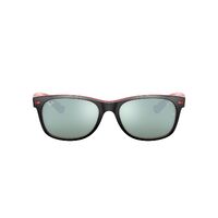 Ray-Ban RB2132M F63830-55 New Wayfarer Scuderia Ferrari Collection Black / Silver Flash Mirror Lenses