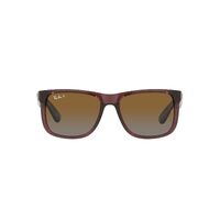 Ray-Ban RB4165 6597T5-55 Justin Transparent Dark Brown / Brown Gradient Polarised Lenses