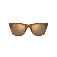 Ray-Ban RB0840S 663693-51 Mega Wayfarer Transparent Brown / Gold Mirror Lenses