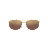 Ray-Ban RB3701 001/6B-59 Arista Gold / Purple Mirror Gold Gradient Chromance Polarised Lenses