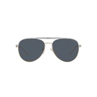 Prada PR54ZS 17F09T-57 Silver w Pale Gold / Dark Grey Lenses