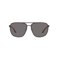Prada Linea Rossa PS50YS 19G02G-62 Black w Red / Dark Grey Polarised Lenses