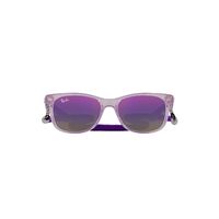 Ray-Ban Junior RJ9052S 7147B1-47 New Wayfarer Opal Purple / Blue & Violet Mirror Lenses