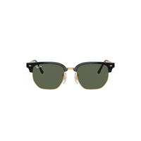Ray-Ban Junior RJ9116S 100/71-47 New Clubmaster Black On Gold / Dark Green Lenses