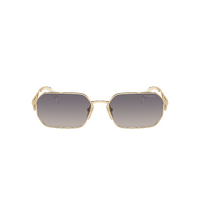 Prada PRA51S ZVN30C-58 Pale Gold / Blue Gradient w Silver Mirror Lenses