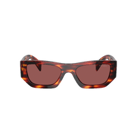 Prada PRA01SF 13O80B-55 Havana Red / Dark Violet Lenses
