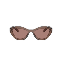 Prada PRA02S 17O60B-52 Transparent Brown / Light Brown Lenses