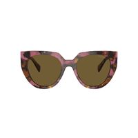 Prada PR14WS 18N01T-52 Tortoise Cognac Begonia / Dark Brown Lenses