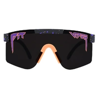 Pit Viper The Naples Original Single Wide Black w Purple / Smoke Polarised Lenses