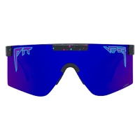 Pit Viper The Midnight Original Wide 2.0 Black w Blue Splatter / Purple Mirror Polarised Lenses